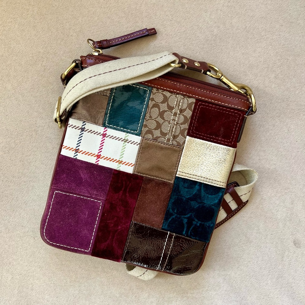 Coach Rare Limited Edition Swingpack Patchwork Cr… - image 1